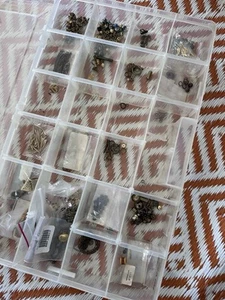 Jewelry Making Brass Beads Mixed  Vintage  Variety 200+ Beads And Pieces - Picture 1 of 11