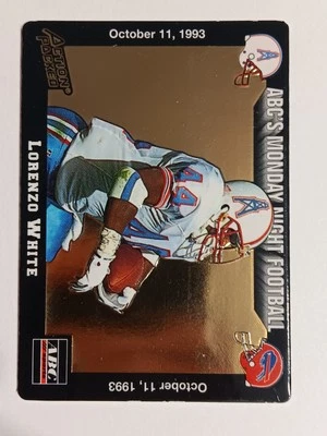 1993 Action Packed Monday Night Football #22 Lorenzo White - Image 1 of 2