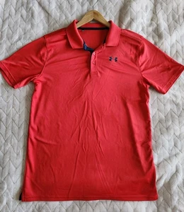 Polo Under Armour Heatgear ragazzo ragazzo rossa YXL golf camicia colletto usata in ottime condizioni - Foto 1 di 11