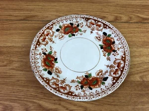 White Side Plate With Red Floral Design 6.5" Diameter  - Picture 1 of 6