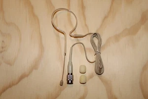 Beige Single Earhook Headset Microphone w/ 4 pin mini XLR for Audio Technica - Picture 1 of 6