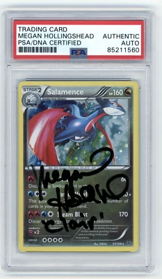 PSA Signed Megan Hollingshead Salamence Roaring Skies 57/108 Cosmo Holo - Image 1 of 2