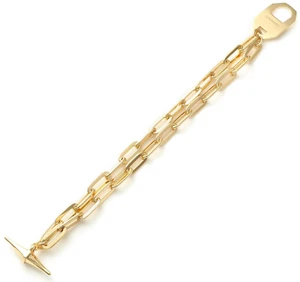 UNOAERRE Armband Damen Doppel Kette IN Bronze Vergoldet 19-20 CM - Bild 1 von 2
