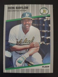 Don Baylor - Oakland A's - 1989 Fleer Baseball Card #1