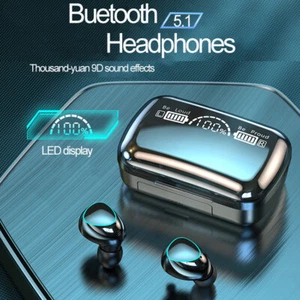 Headset Bluetooth 5.1 LCD Display Wireless Stereo TWS In-Ear Earphone Earbuds - Picture 1 of 11