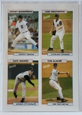 2005 Bazooka 4 on 1 Stickers #29 Bonderman Westbrook Zack Greinke Tom Glavine