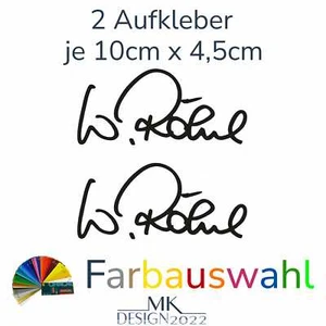 Walter Röhrl Aufkleber Unterschrift Autogramm Ur Q S1 PP Rallye Sticker 2x 10cm - Bild 1 von 26