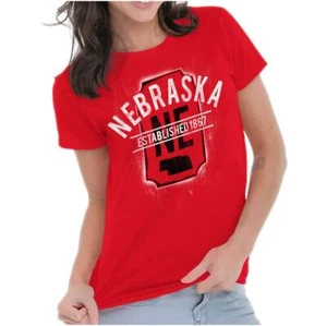 Vintage Nebraska Classic Travel Souvenir NE Womens Top Junior Graphic Tee - Picture 1 of 3