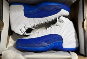 Size 5.5Y Air Jordan 12 Retro Blue Berry (GS) White/Black-Game Royal 153265-140 - Picture 1 of 6