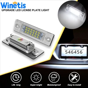 White LED License Plate Lamp For VW Caddy 3 Golf 5 Plus Passt Jetta B6 Touran T5 - Picture 1 of 8