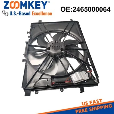 Single Radiator Fan w/ Shroud Assembly for Mercedes-Benz CLA250 GLA250 SLK250 - Изображение 1 из 4