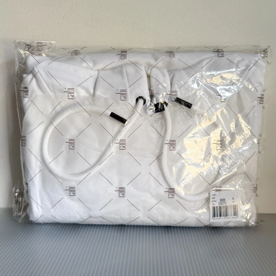 CAbi ATC Road Trip Hoodie Pullover White Style Number 5920 Size Small