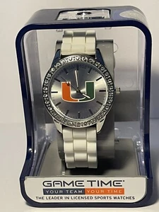 Reloj Miami Hurricanes NCAA FROST para damas por Game Time NUEVO - Imagen 1 de 9