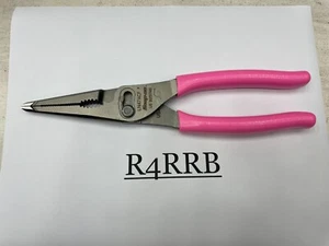 Snap-on Tools USA NEW PINK 9" Soft Grip Long Nose Slip Joint Pliers LN47ACFP - Bild 1 von 7