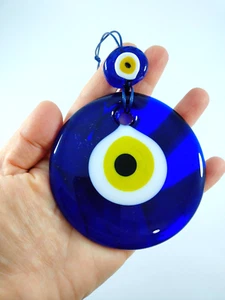 Glass Evil Eye Bead Wall Decor Turkish Handmade Amulet Nazar Boncugu Greek Charm - Picture 1 of 11