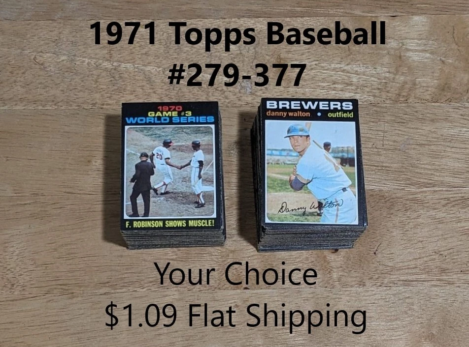 1971 Topps Baseball YOUR CHOICE #279-377 $1.09 Flat Shipping - Image 1 of 1