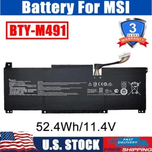 ✅BTY-M491 Laptop Battery For MSI Prestige 14 A11SB Series White Connector 52.4Wh - Picture 1 of 14