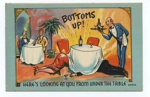 Trinken betrunken von Farbe Comic Kunst Humor Postkarte - Bild 1 von 2