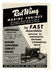 1946 RED WING MOTOR CO. Marine engines Arrowhead 25-45 HP Vintage Print Ad