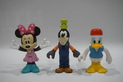 Disney 2016 Mattel Minnie Mouse Mechanic Goofy Donald Duck Figures 3" DTT77   c4 - Image 1 of 4