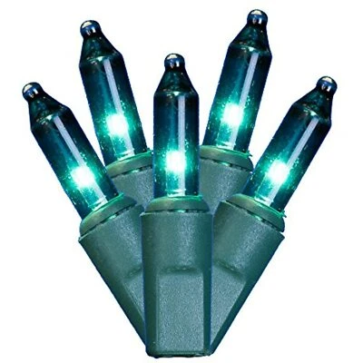 100 Lights BLUE, 32' Wire, End Connecting Lock Set w/ 4" Spacing - Image 1 of 3