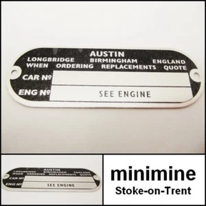 Classic Mini Chassis Plate Austin EARLY morris leyland bmc cooper rover 1275 998 - Picture 1 of 1