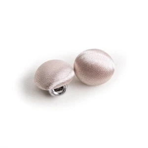 50pcs Satin Covered Buttons Cloth Buttons Metal Shank Buttons Wedding Dress - Picture 1 of 22