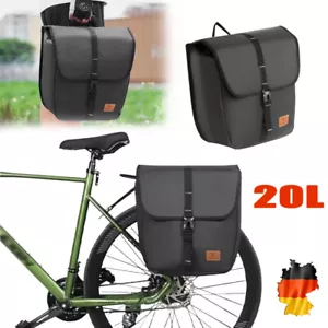 Fahrrad Tasche Gepäckträgertasche 20L Packtaschen Gepäckträger Wasserdicht - Bild 1 von 18