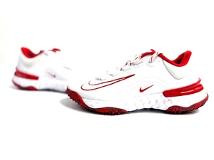 Nike Alpha Huarache Elite 4 Turf Softball Shoes White Women`s Sz 5.5  FD2746-104 - Picture 1 of 13