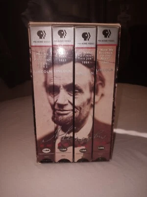 Lincoln Time Life NARRATED BY JAMES EARL JONES - 4 VHS Tape Set (1994) unsealed - Image 1 of 4