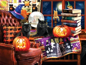 OUR FAVORITE TIME OF YEAR Tom Wood SunsOut 300 LARGE piece HALLOWEEN puzzle NEW - Picture 1 of 1