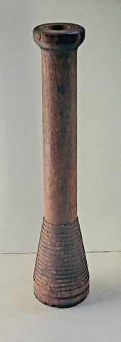 Primitive Wooden Spindle Early 1900s Industrial Salvage 12" Tall Antique Cover