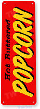 Popcorn Sign Hot Fresh Butter Popcorn Machine Kino Kino Tin Sign B884