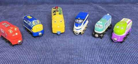 Chuggington Wooden Railway Koko, Brewster, Hanzo, Toot Hoot, Wilson, Lot of 6 Cover