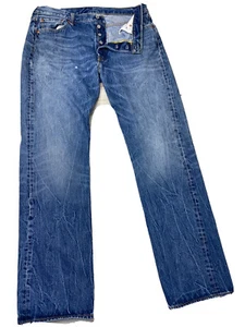 Levi's Herren Original 501 0193 Stonewash Button Fly Straight Denim Jeans Gr. 36x34 - Bild 1 von 10