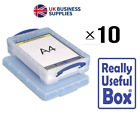 Really Useful Plastic Storage Boxes 4 Litre, Fits A4, Pack of 10