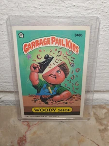 Garbage Pail Kids Woody Shop #348b (1987) Series 9 Topps Sticker Card - Picture 1 of 2