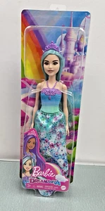 Barbie Dreamtopia Princess Modepuppe blaue Haare, Blumenrock - Bild 1 von 6