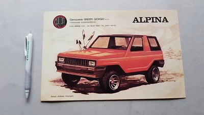 Greppi Alpina 1300 4x4 Ford 1980 depliant originale auto fuoristrada brochure - Immagine 1 di 2