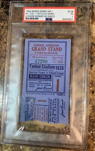 1926 World Series St Louis Cardinals Debut Gm 1 Ticket Lou Gehrig Hornsby - Picture 1 of 4