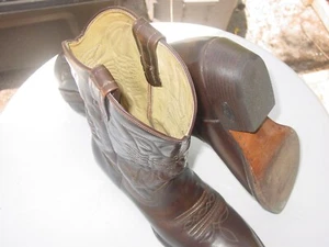 LOBLAN HERREN 10 COWBOY BRAUN ECHTLEDER 8141 STIEFEL SNIP TOE WESTERN CITY TOP - Bild 1 von 6