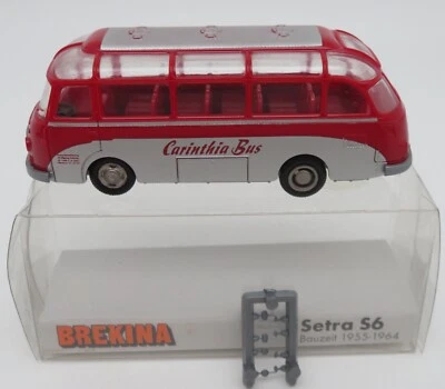 rare BREKINA HO 1/87 CARINTHIA BUS AUTOBUS KÄSSBOHRER SETRA S6 Bauzeit 1955-1964 - Photo 1/4