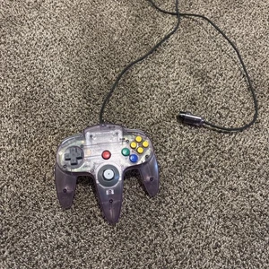 Nintendo 64 N64 OEM Authentic Atomic Purple Clear Controller NUS-005 Good Stick - Picture 1 of 5