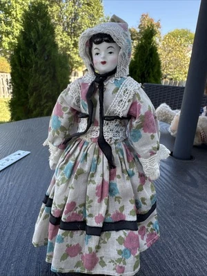 Muñeca Shackman Bisque, con soporte, pegatina original Foto 1 de 4