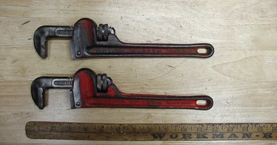 2 chaves de tubo vintage Craftsman 55676 todas em aço 10", mandíbulas 11/16", tampa de 1-3/4", Japão - Imagem 1 de 4