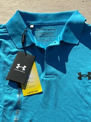 Camisa de golf Under Armour Performance para hombre mediana elástica UPF 50, NUEVA CON ETIQUETAS Foto 1 de 4