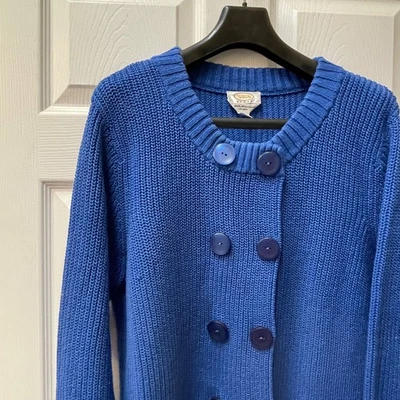 Vintage Talbots Women's 3X Cardigan Sweater Double Breasted Chunky Knit Cotton - Image 1 of 4