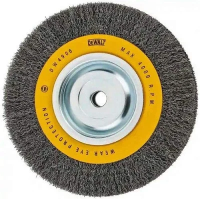 DEWALT Wire Wheel for Bench Grinder, Crimped Wire, 8-Inch (DW4906) - Image 1 of 3