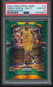Tierra Ruffin-Pratt 2020 Panini Prizm WNBA Green Pulsar Prizm/25 #15 PSA 10 - Imagen 1 de 2