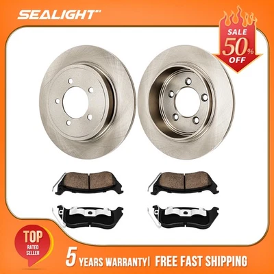 Rear Rotors & Ceramic Pads Kit For 2006-2010 Ford Explorer Mercury Mountaineer - Image 1 of 4